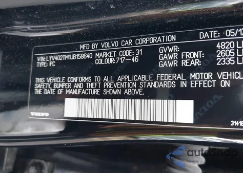 2018 Volvo S60 Inscription T5 Platinum z USA, uszkodzony, nr VIN LYV402TM1JB158640